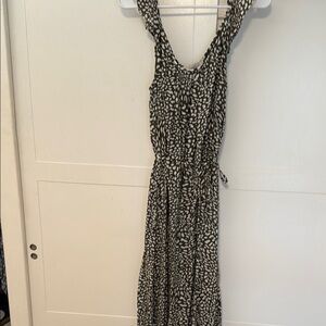 LOFT Black and White Maxi Dress